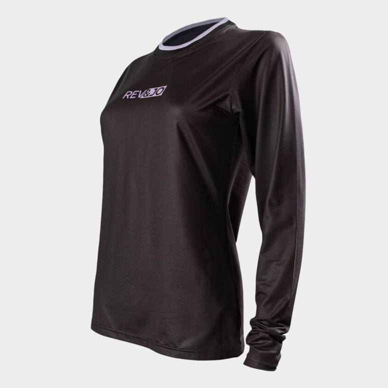 Jersey Lila Negro Mujer