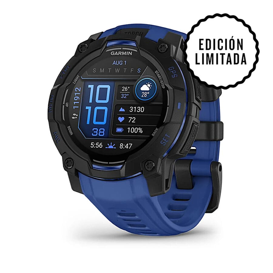 Reloj Garmin Instinct 3 45mm AMOLED Negro con azul rayo
