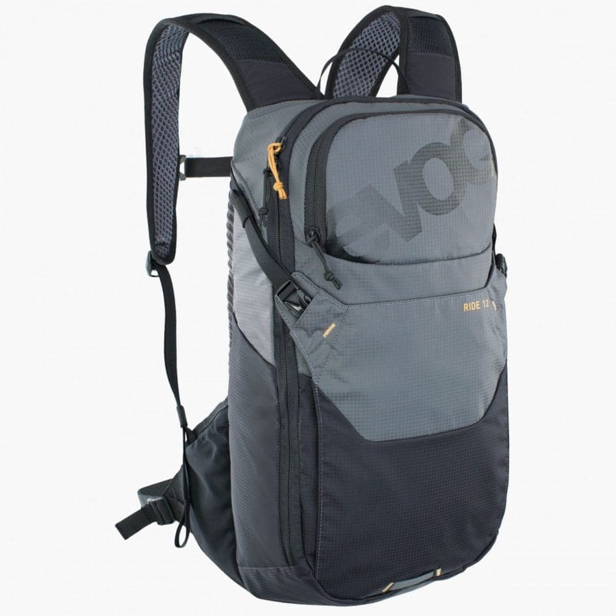 Mochila EVOC Ride 12 + bolsa de hidratacion 2LT Carbon Grey – Black