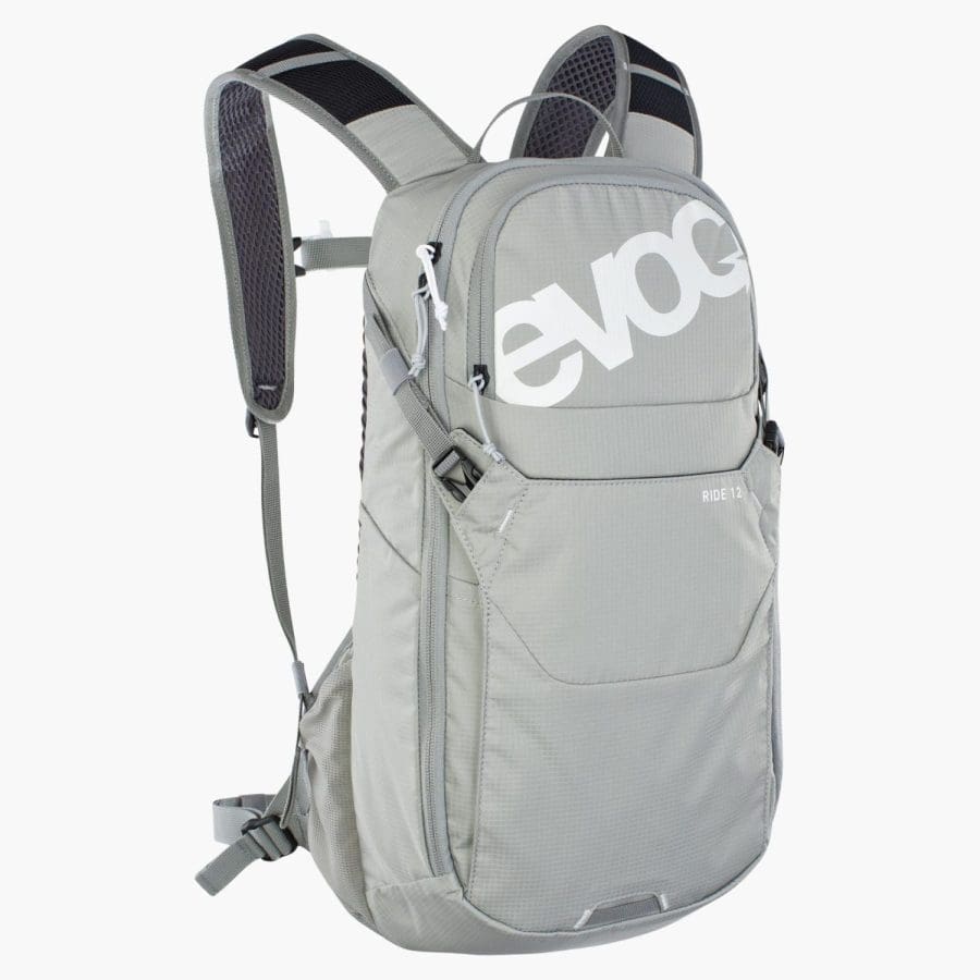 Mochila EVOC Ride 12 + bolsa de hidratacion 2LT Stone