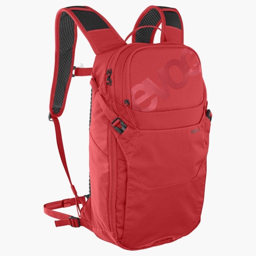 Mochila EVOC Ride 8 + bolsa de hidratacion 2LT True Red