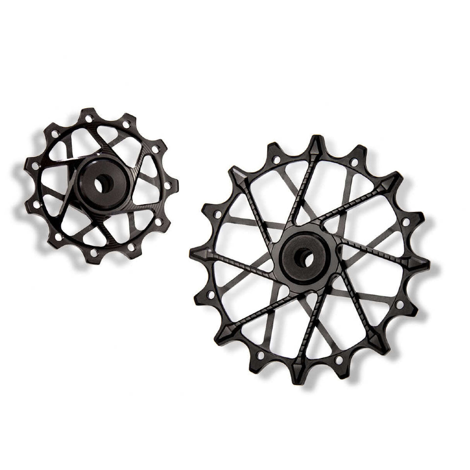 Poleas Garbaruk para cambio trasero Shimano | 11T + 16T (11 vel. con jaula garbaruk)