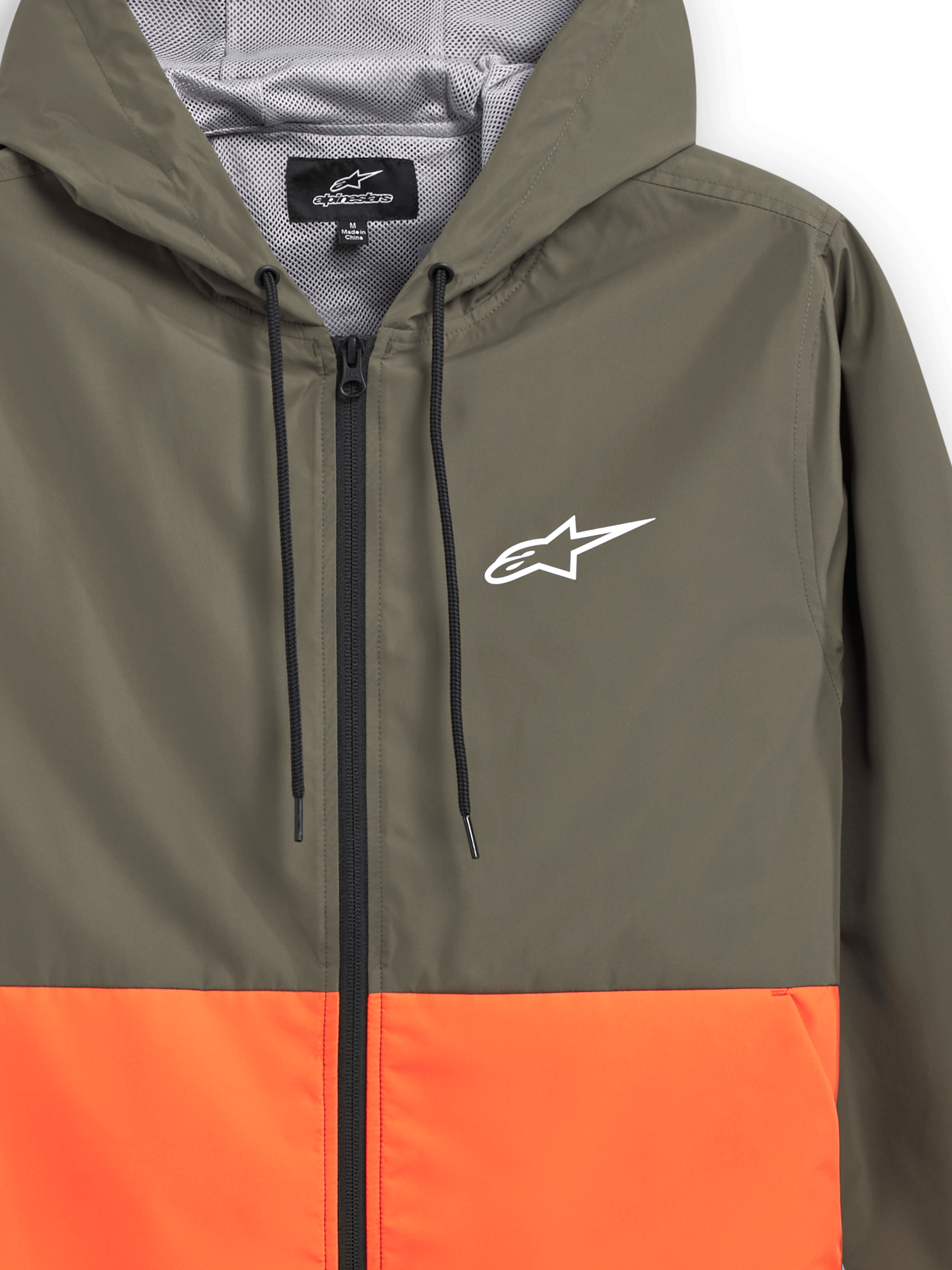Chamarra Rompevientos Speeder Verde Militar / Naranja