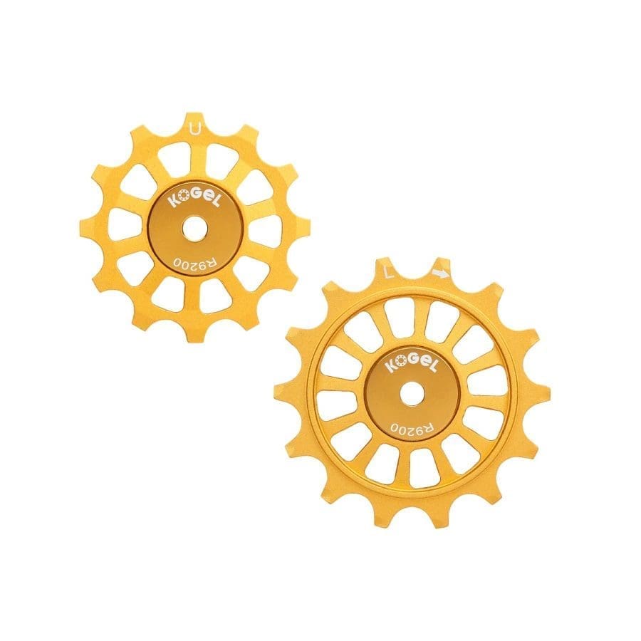 Poleas Oversize Kogel 12/14T para Shimano Ruta 12v Gold