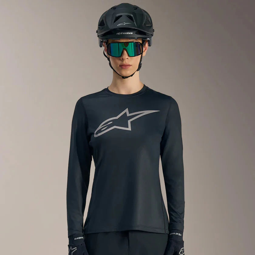 Jersey para Mujer Stella A-Dura Ride Negro - Manga Larga
