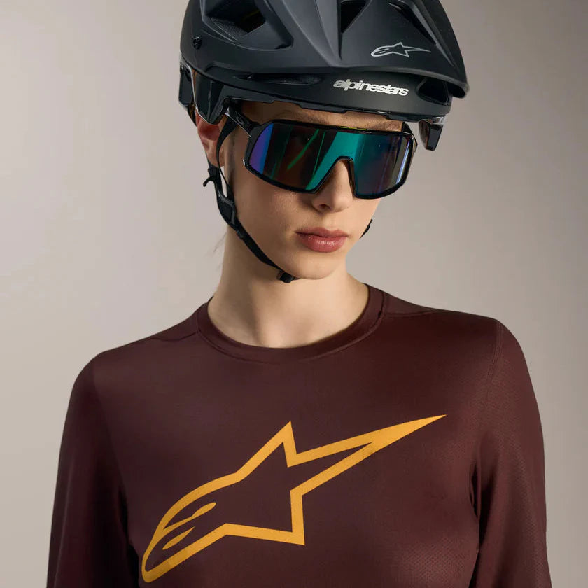 Jersey para Mujer Stella A-Dura Ride Bordeaux - Manga Larga