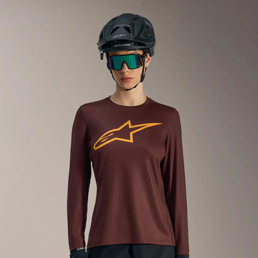 Jersey para Mujer Stella A-Dura Ride Bordeaux - Manga Larga