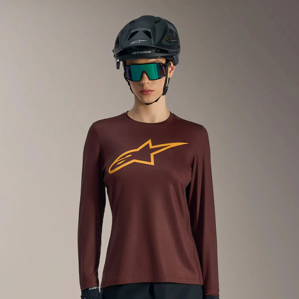 Jersey para Mujer Stella A-Dura Ride Bordeaux - Manga Larga