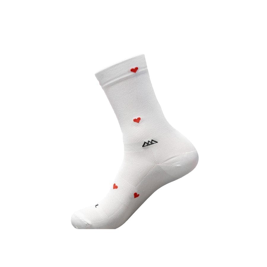 Calceta Huizapol Heart Blanco/Rojo L/XL