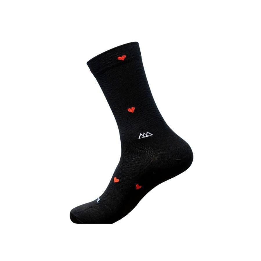 Calceta Huizapol Heart Negro/Rojo L/XL