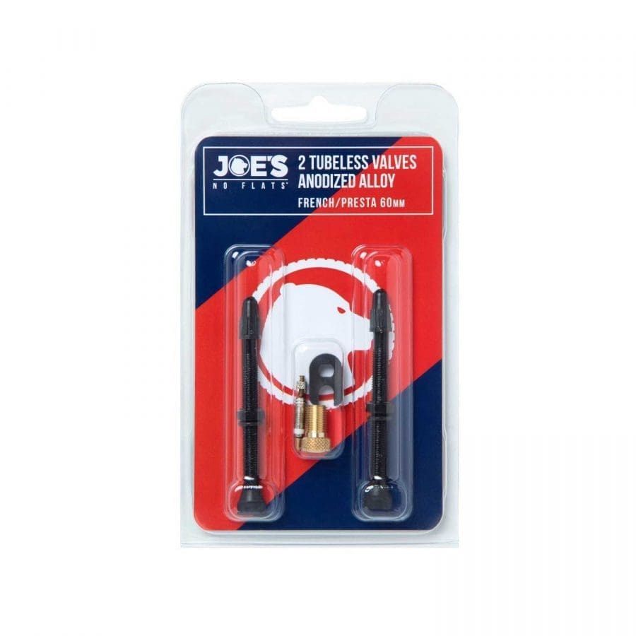Valvulas Tubeless Joes No Flats Alloy Negras 60mm 2pzas