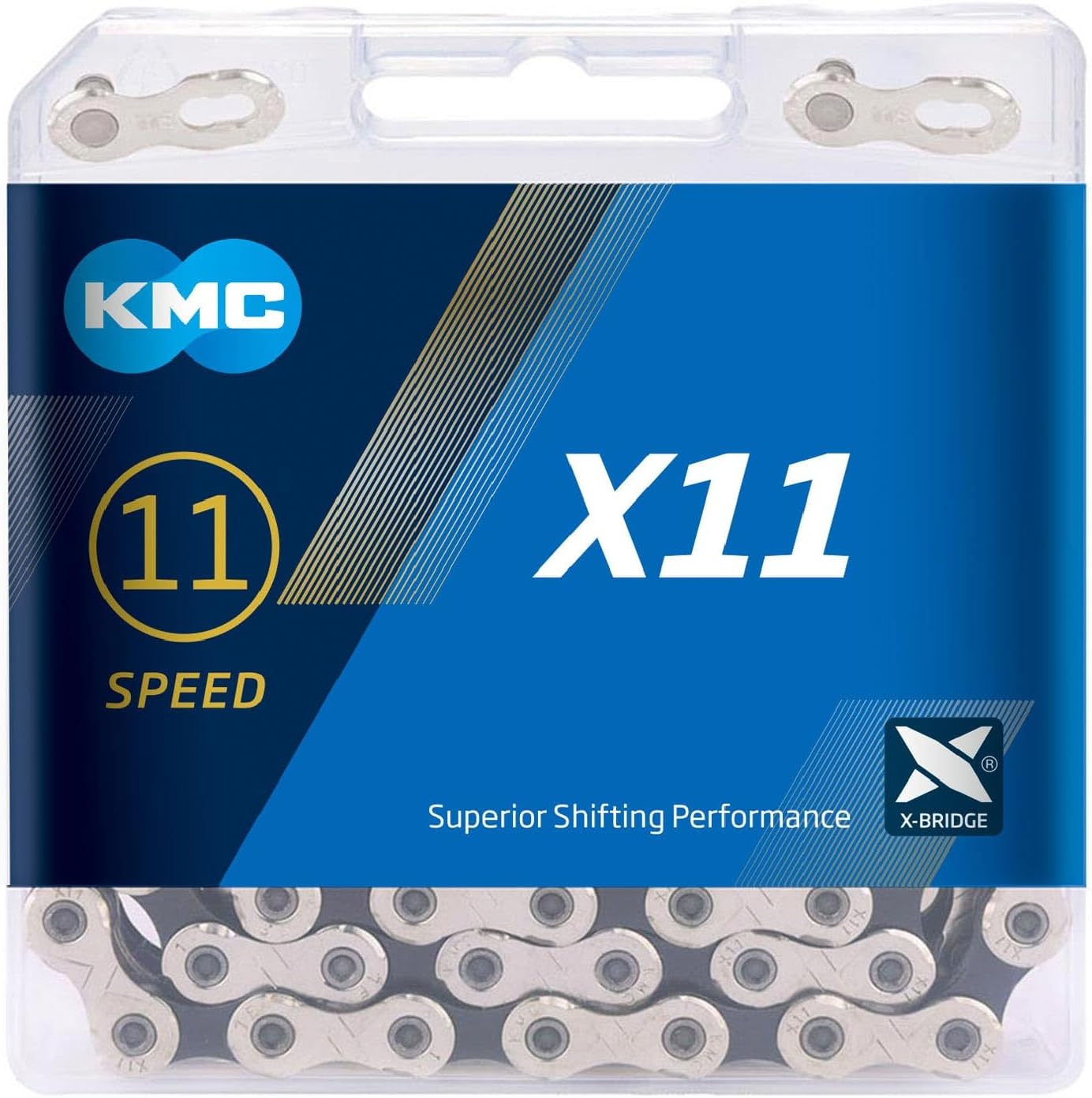Cadena KMC 11v X11 Plata/Negro 118E