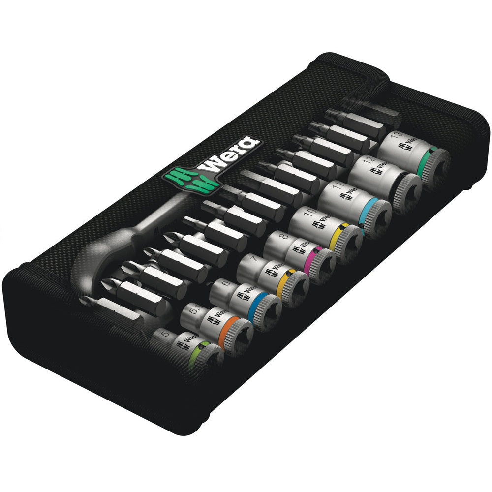 Juego de matraca Zyklop 1/4", Métrico de 28 piezas