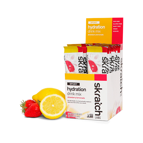 Skratch Labs Hydration Mix Singles 22gr Strawberry Lemonade Caja c/20pz