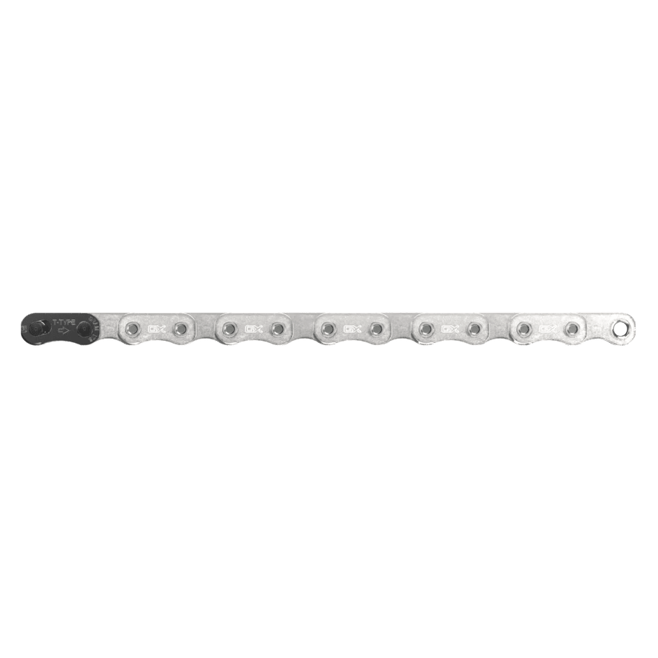 Cadena SRAM 126 Eslabones 12V GX T-Type Eagle Silver SolidPin con PowerLock