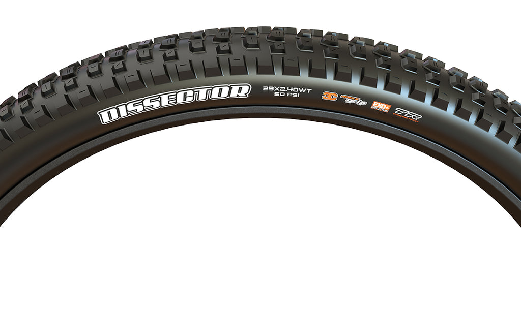 Llanta Maxxis Dissector V2 – 29×2.40 / Plegable / Negro / 60 TPI / 3ct/EXO/TR