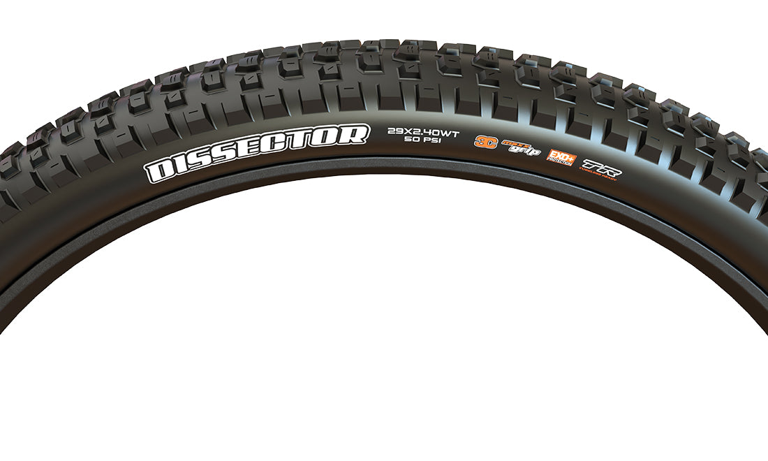 Llanta Maxxis Dissector V2 – 29×2.40 / Plegable / Negro / 120x2 TPI   3cg/Dd/TR