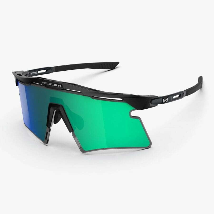 Lentes Scicon Aeroshade 2.0 Titanium Negro Opaco/Multiespejo Azul-Verde
