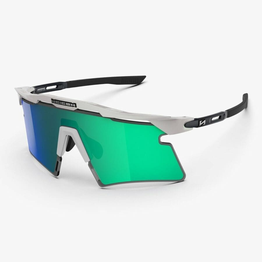 Lentes Scicon Aeroshade 2.0 Titanium Blanco Opaco/Multiespejo Azul-Verde