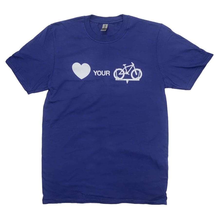 Playera Kuat Heart your Bike Blue w/ White XL