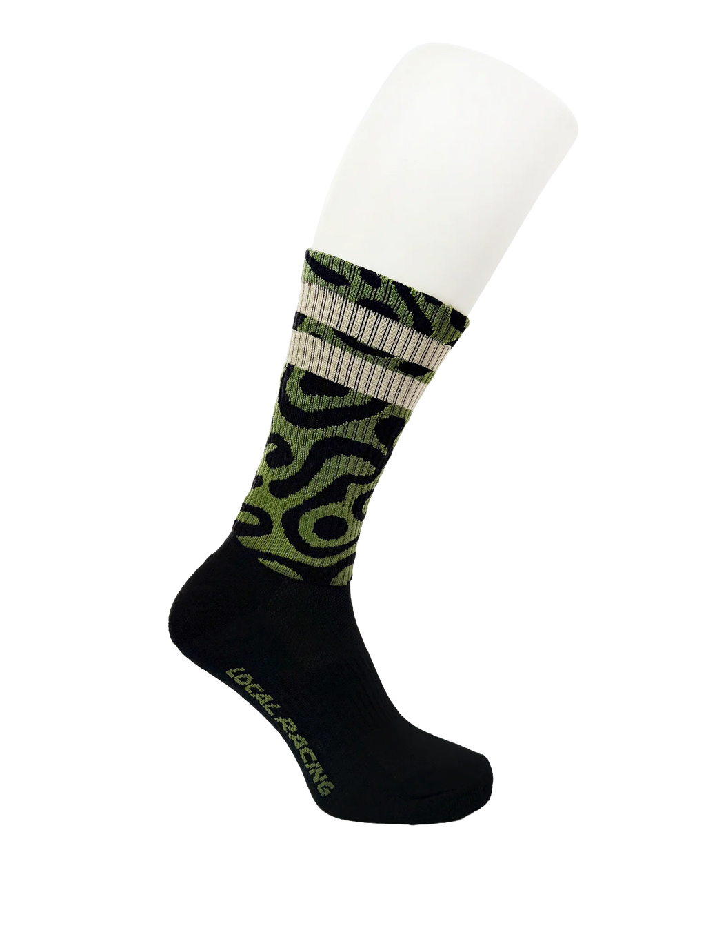 Calcetas MTB Local Racing Rider Socks Raw Verde Olivo