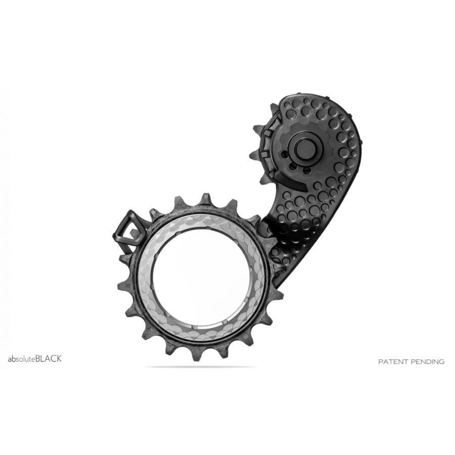 Jaula de Poleas AbsoluteBlack HollowCage Carbon Ceramic Titanio Shimano