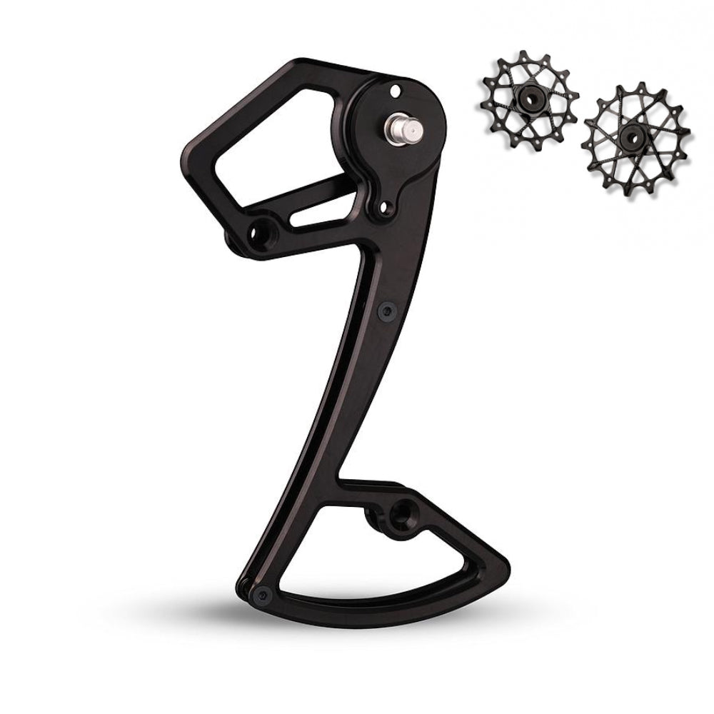 Jaula de desviador trasero Garbaruk + Poleas 14T + 16T para Shimano 12 vel