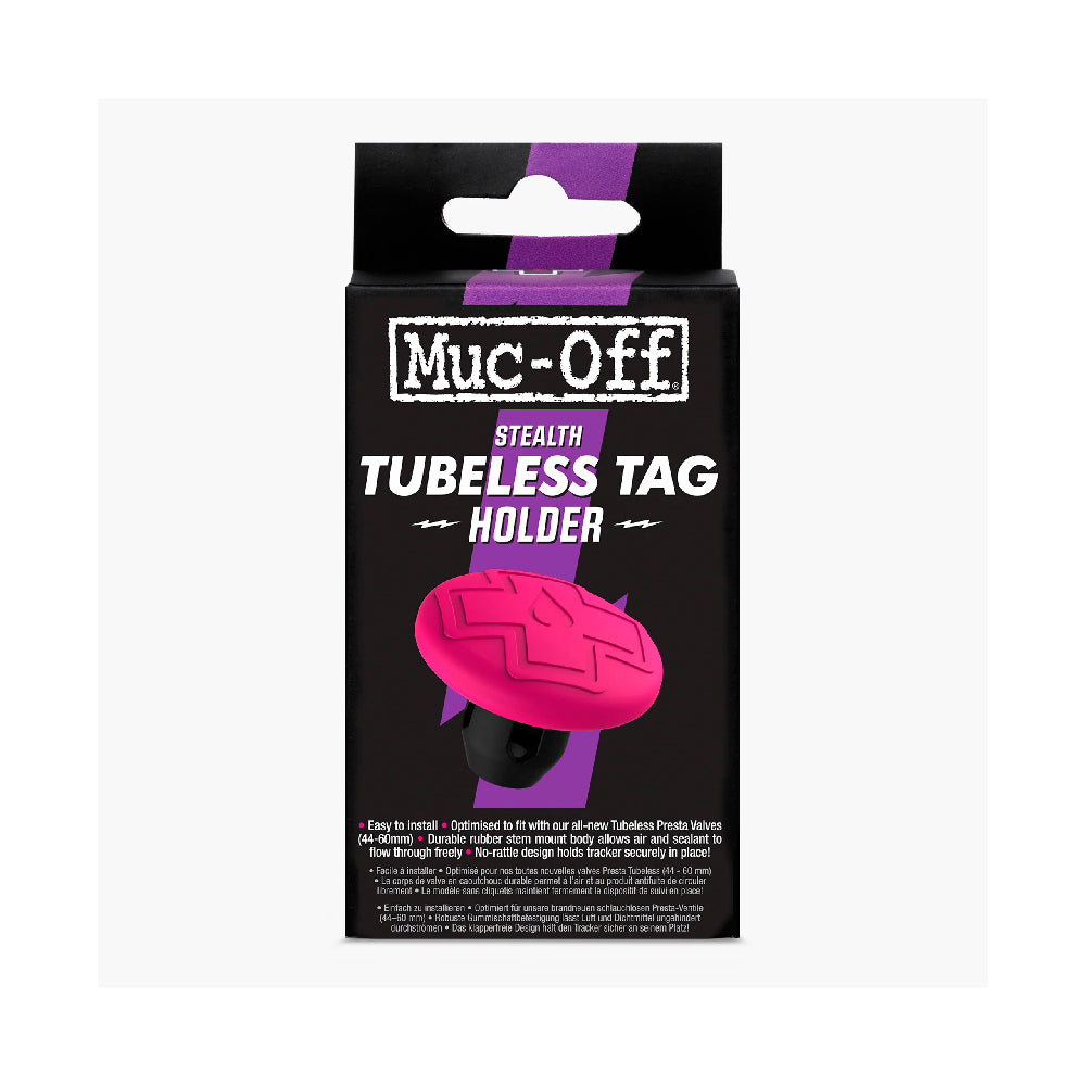 Muc-Off Porta Airtag Tubeless para Neumatico – Rosa/Negro