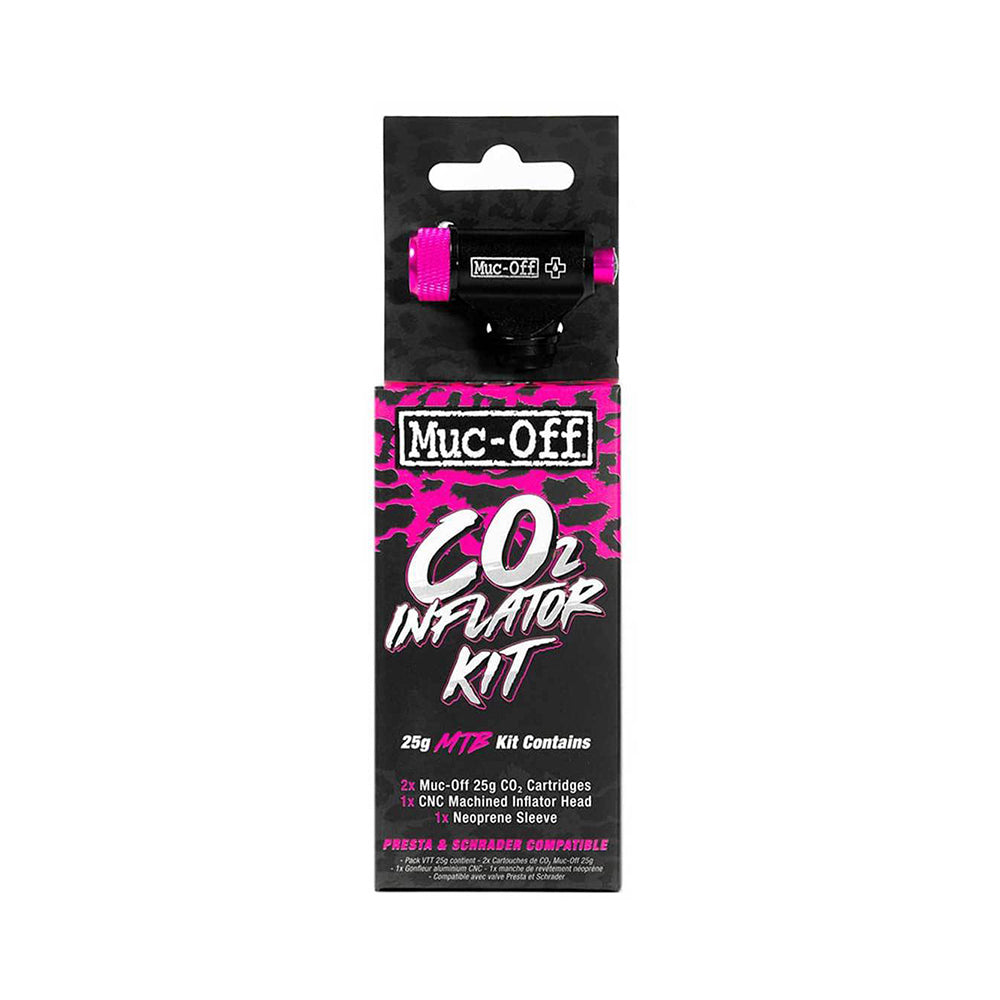 Muc-Off Kit MTB – 2 Capsulas CO2 Inflador y Manga
