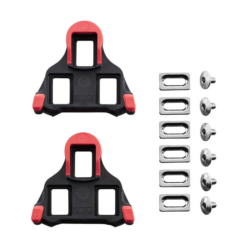 Placas de Ruta Shimano SM-SH10 Rojas 0 Grados