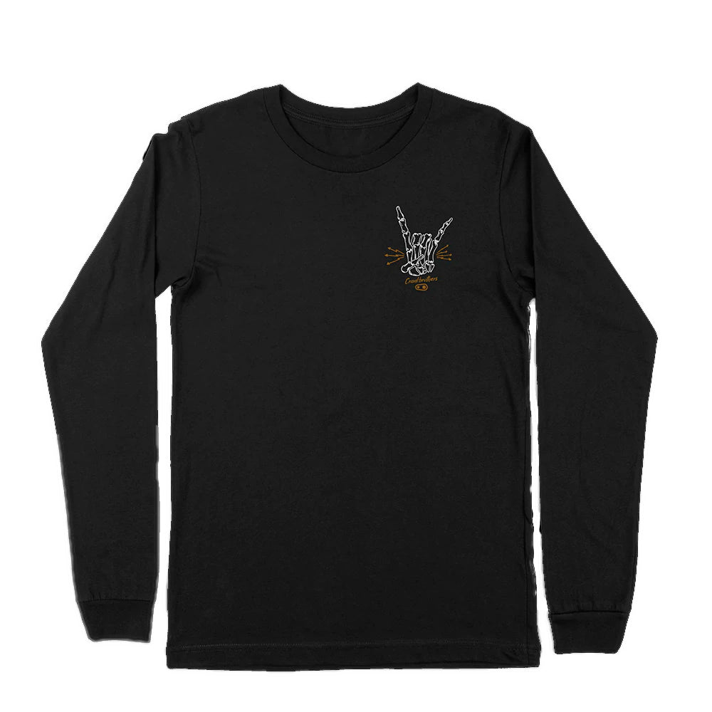 Playera Manga Larga Rock & Roll Negra