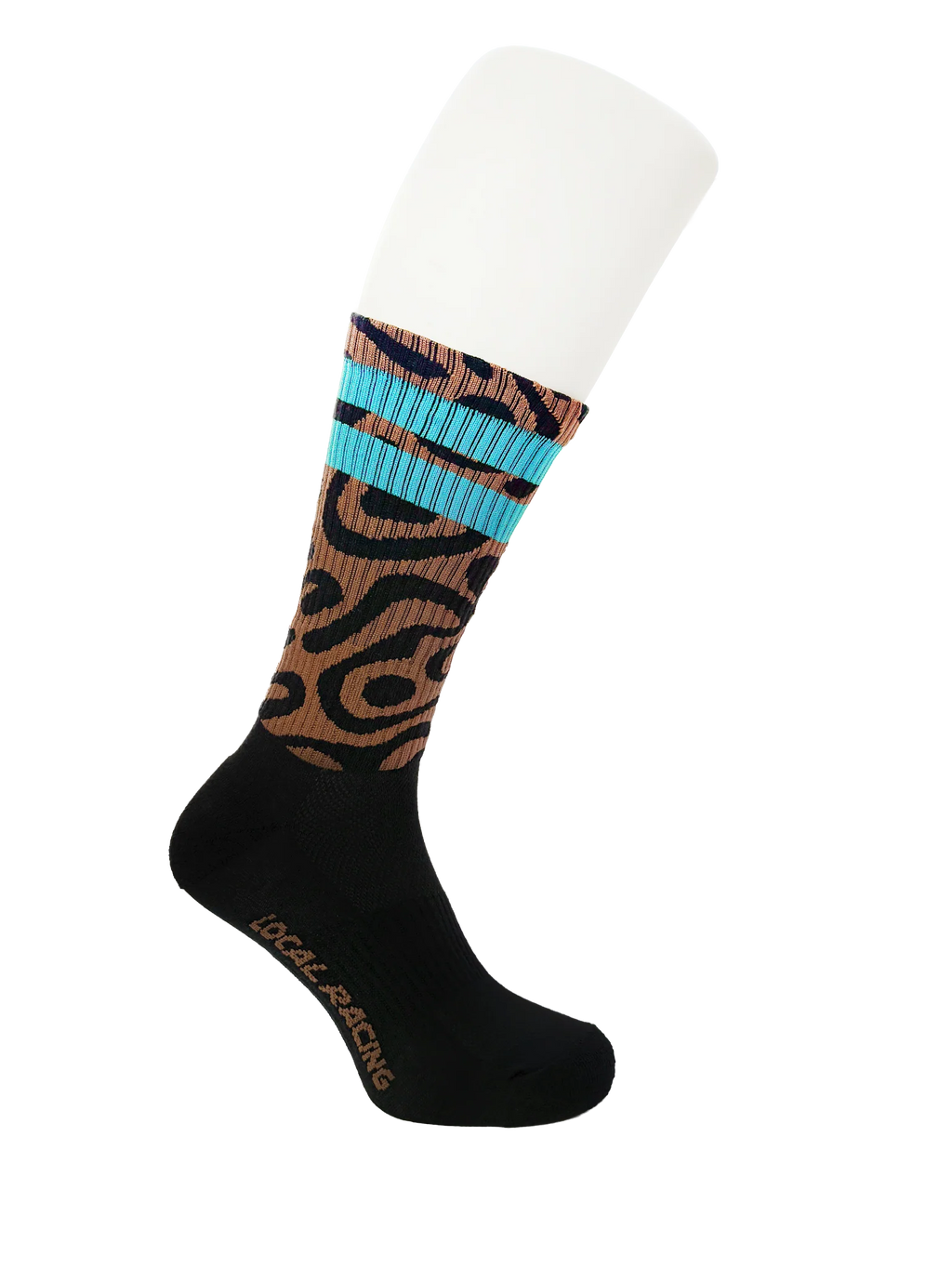 Calcetas MTB Local Racing Rider Socks Raw Negro/Azul Scooby