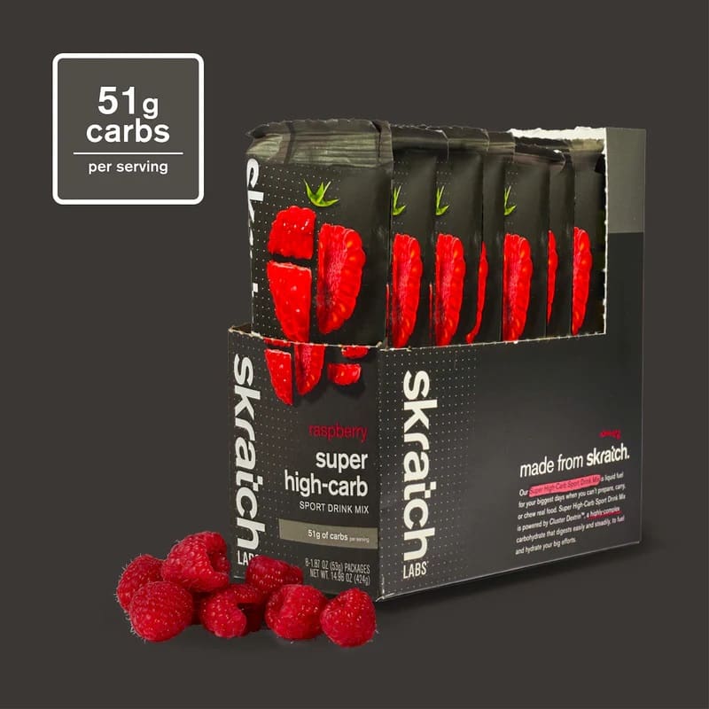 Skratch Labs Super High Carb Sport Drink Mix Raspberry 53gr c/8 pz Display