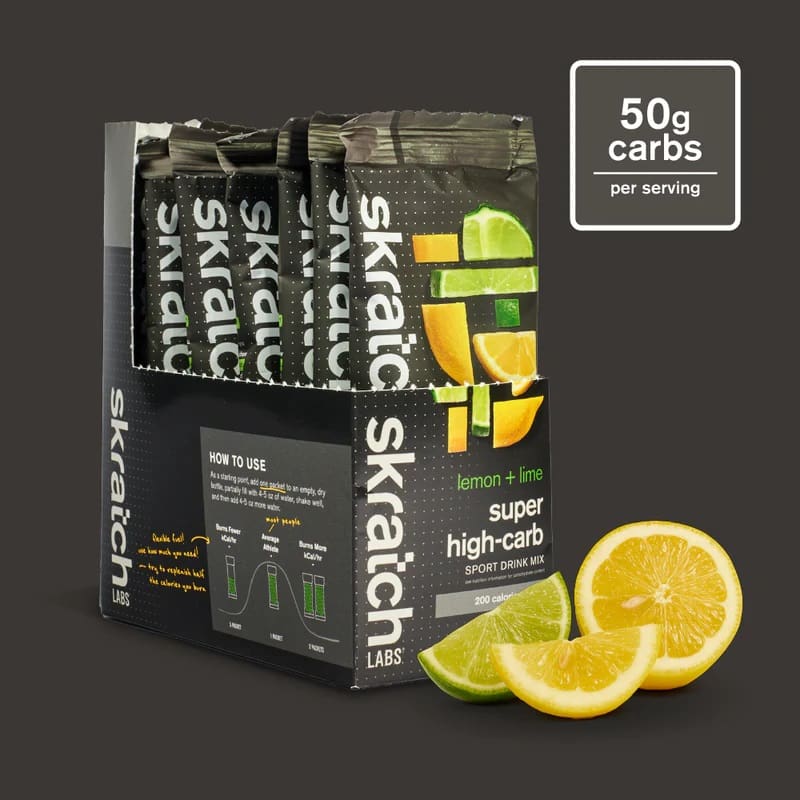Skratch Labs Super High Carb Sport Drink Mix Lemon Lime 53gr c/8 pz Display