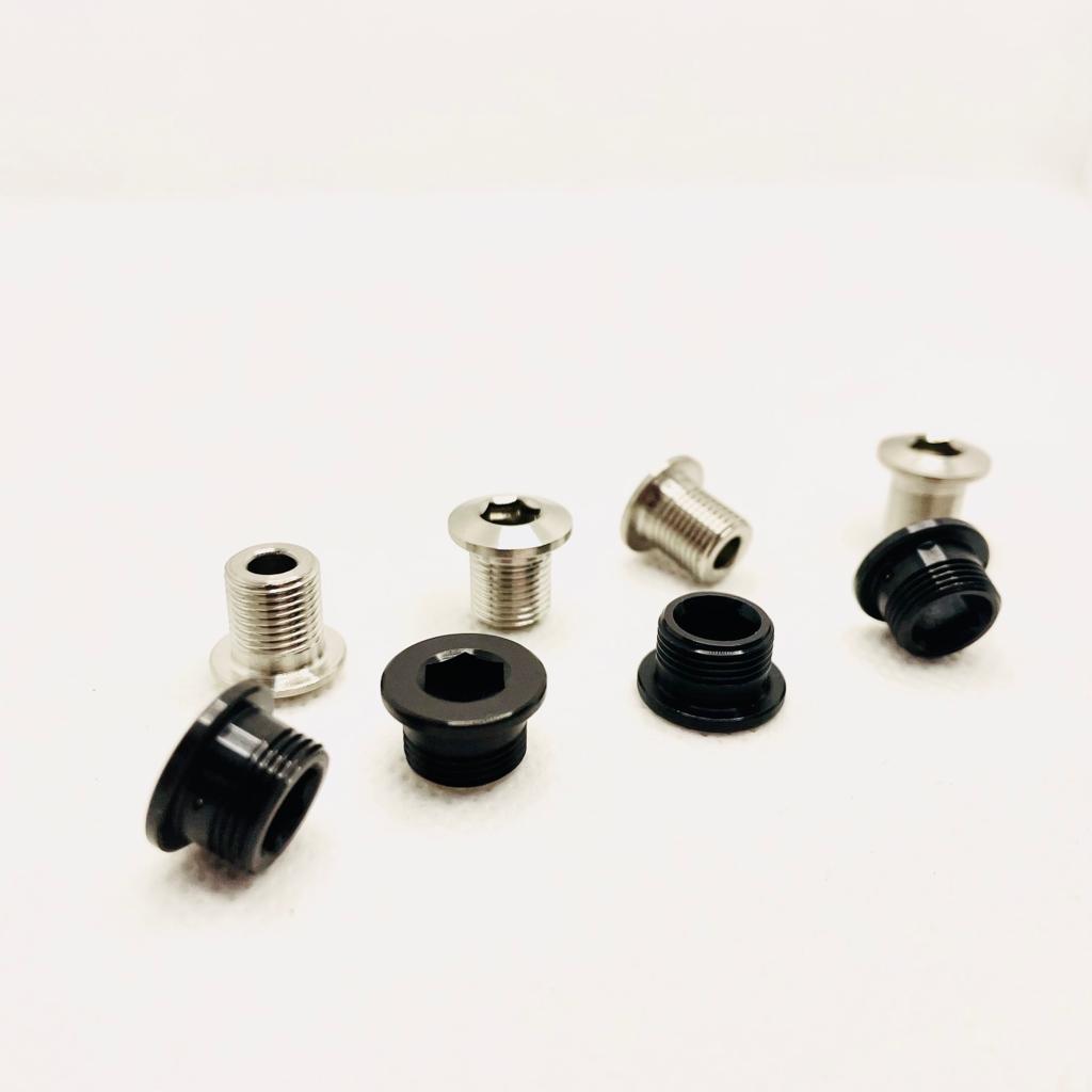 KXX black + K2ti Chainring-skrews-kit for SRAM XX, 4 pcs. ea