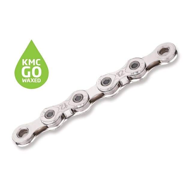 Cadena KMC 12v X12 Go WAX Plata 126E