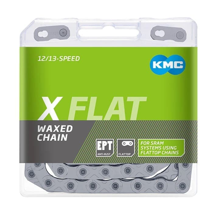 Cadena KMC 12v XFLAT Chain Go WAX Ti Gold 126E