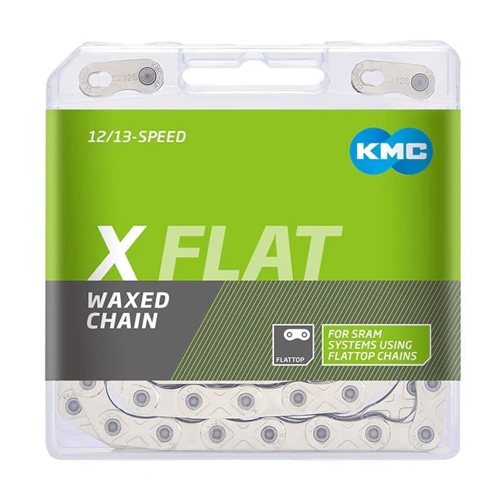 Cadena KMC 12v XFLAT Chain Go WAX Plata 126E
