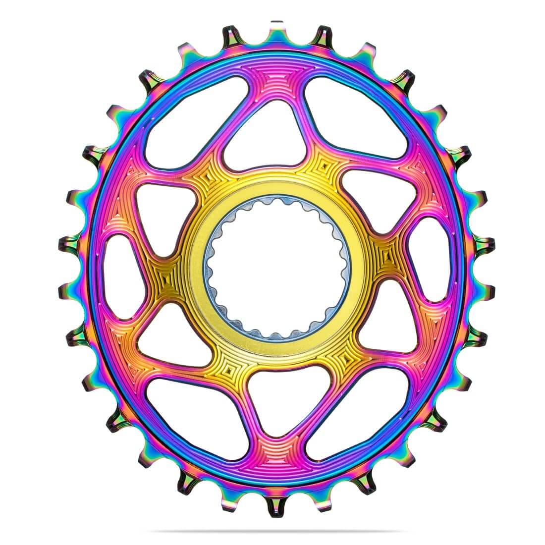 Absolute Black Oval Direct Mount Shimano 12V Rainbow 30T