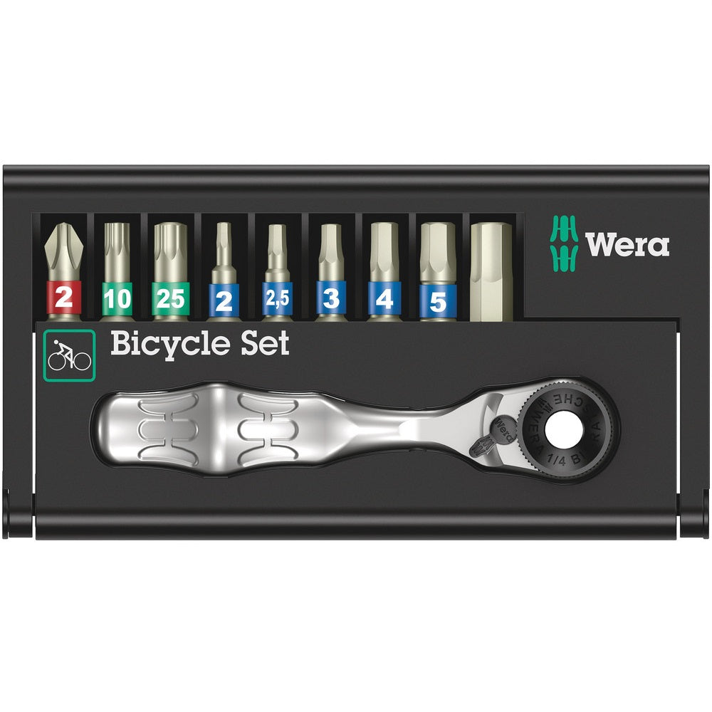 Juego de matraca y puntas para ciclismo, 10 piezas