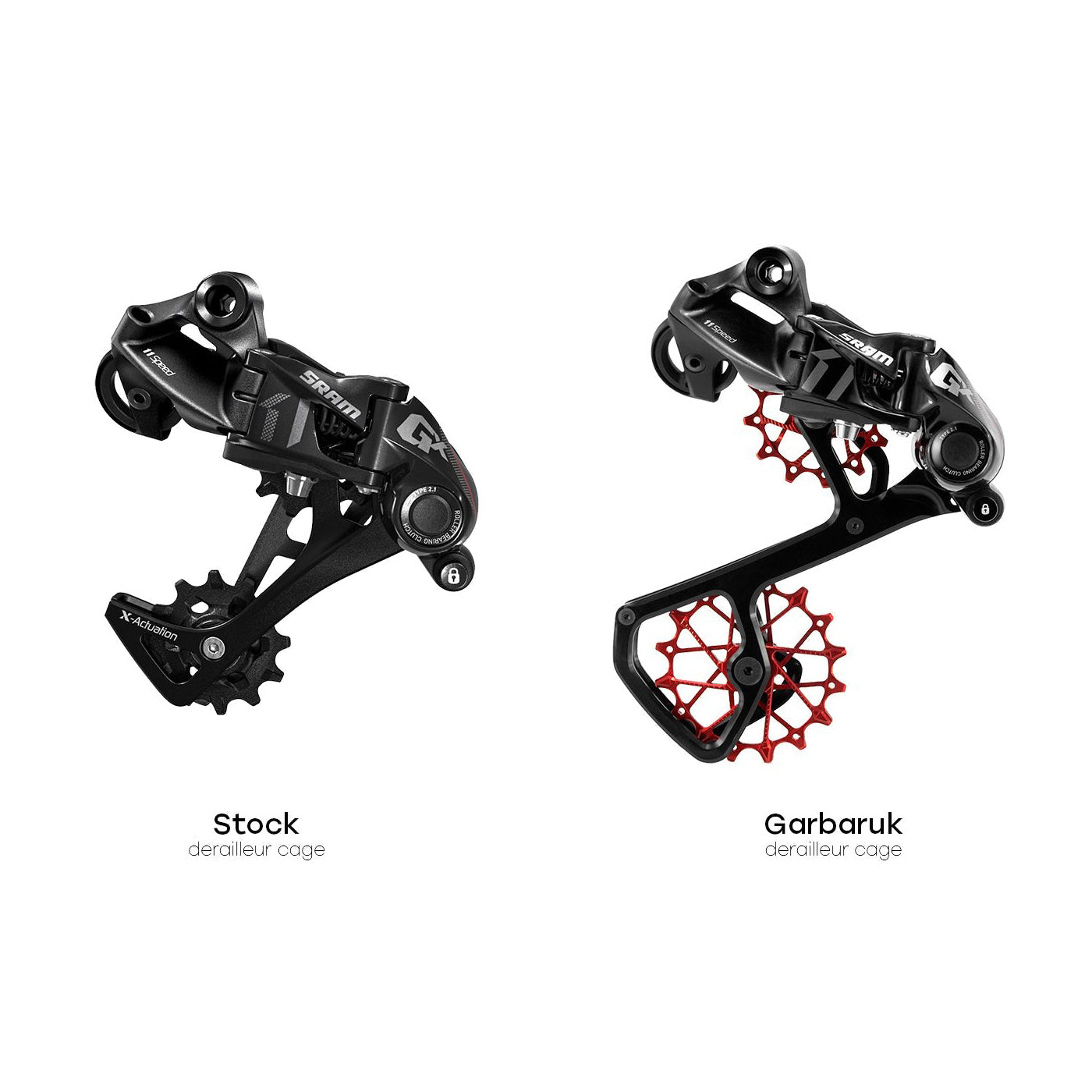 Jaula de desviador trasero + Poleas 12T + 16T para SRAM 11/12 vel