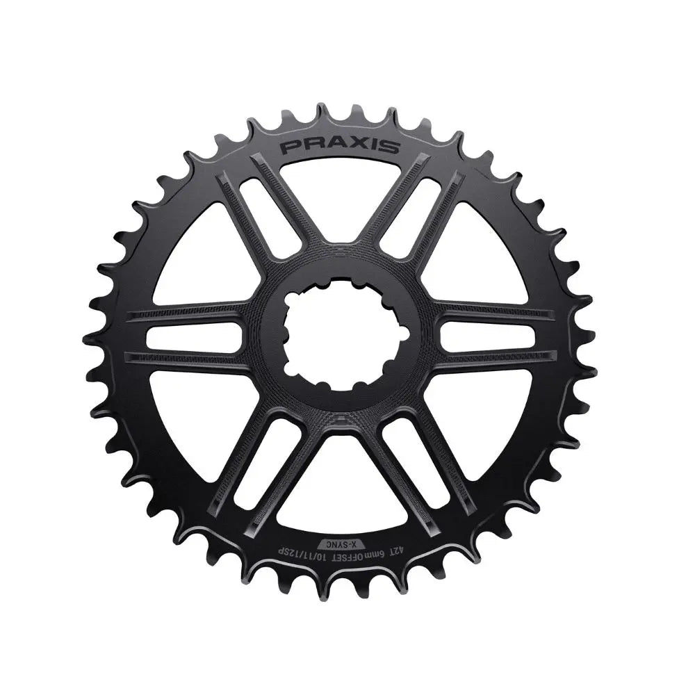 Monoplato Praxis DM1x | Gravel/Ruta | Montaje Directo "SRAM 3T" | Negro N/W(10/11/12v)