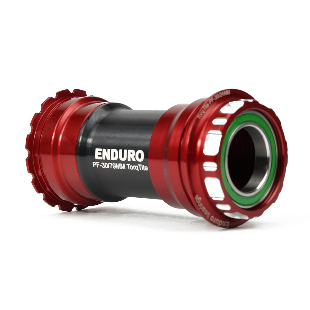 BKS-0115 BB TORQTITE, ACERO INOXIDABLE, CONTACTO ANGULAR, PEDALIER BBRIGHT Y BIELAS SHIMANO DE 24 MM - ROJO