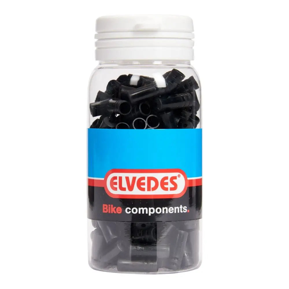 10 FERULAS "END CAPS" ø4,3mm PVC NEGRO