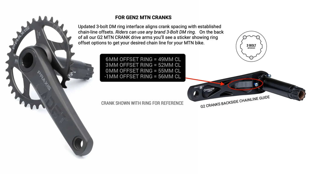 Par de Bielas Praxis G2 | Cadet M30 Dm (No Ring) | XC/Trail | Aluminio