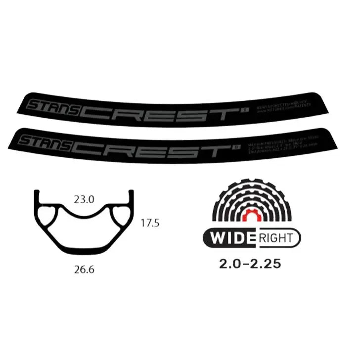 ARO STAN'S CREST D 29, 32H, BLACK, SILVER TA 2507, PARA XC Y GRAVEL
