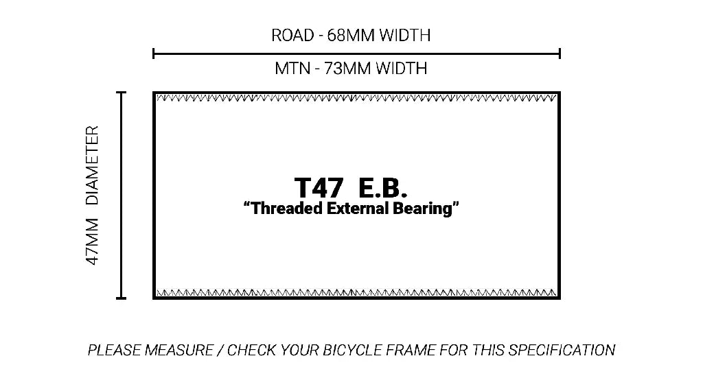 TAZA DE CENTRO PRAXIS M30-THRU - T47 EXTERNAL BEARING 68 RUTA | 73MM MTB
