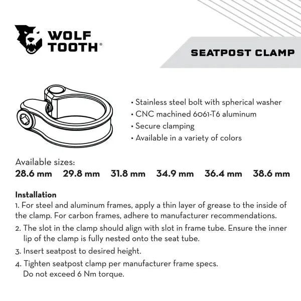 Wolftooth Abrazadera Poste Asiento