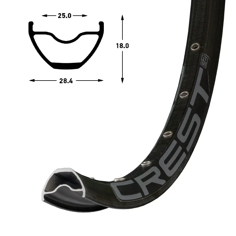 ARO STAN'S CREST S2 27.5" 32H NEGRO/CALCAS GRISES, PARA XC Y GRAVEL