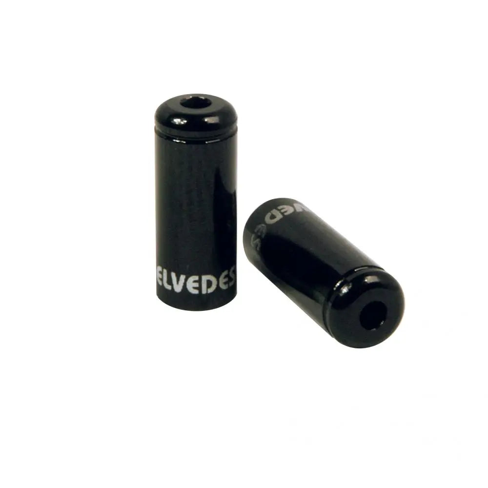 50 FERULAS "END CAPS" ø4,2mm DIAMETRO ALUMINIO NEGRO